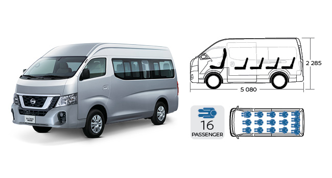 Urvan Seating Capability